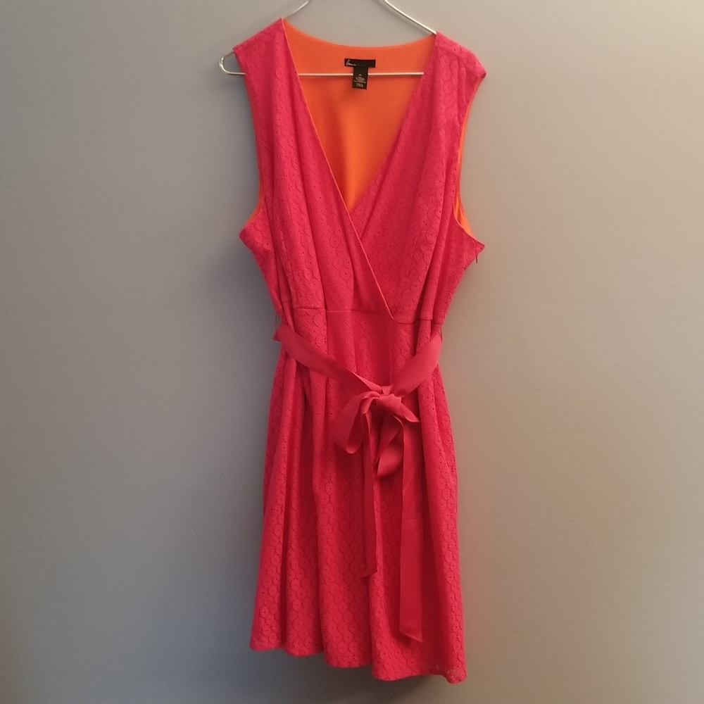 Pink and orange Lane Bryant party dress